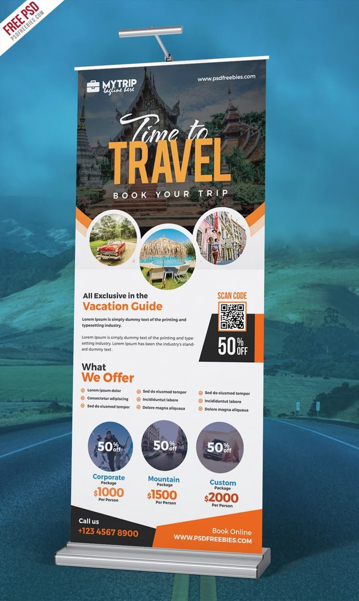 Tour Travel Roll-Up Banner